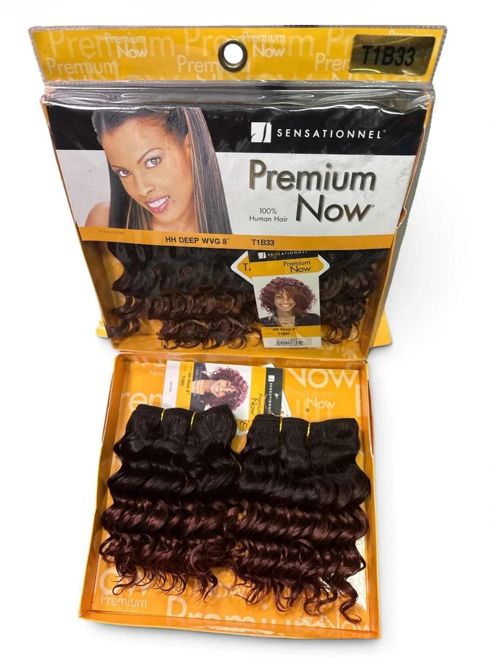 2 packs Sensationnel Premium Now Human Hair Extensions Color: Dark Brown #humanh